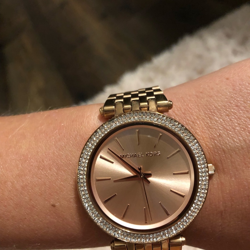 Rose gold Michael Kors watch